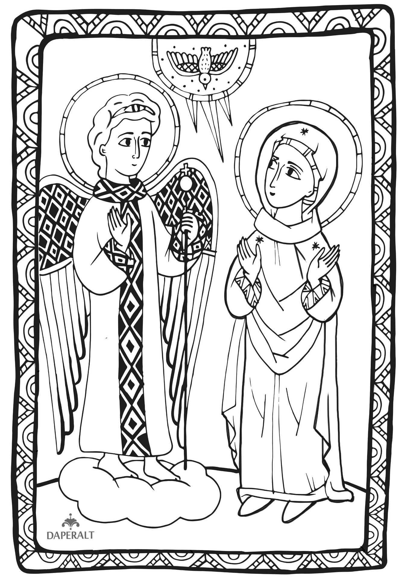 Pintable A4 La anunciación